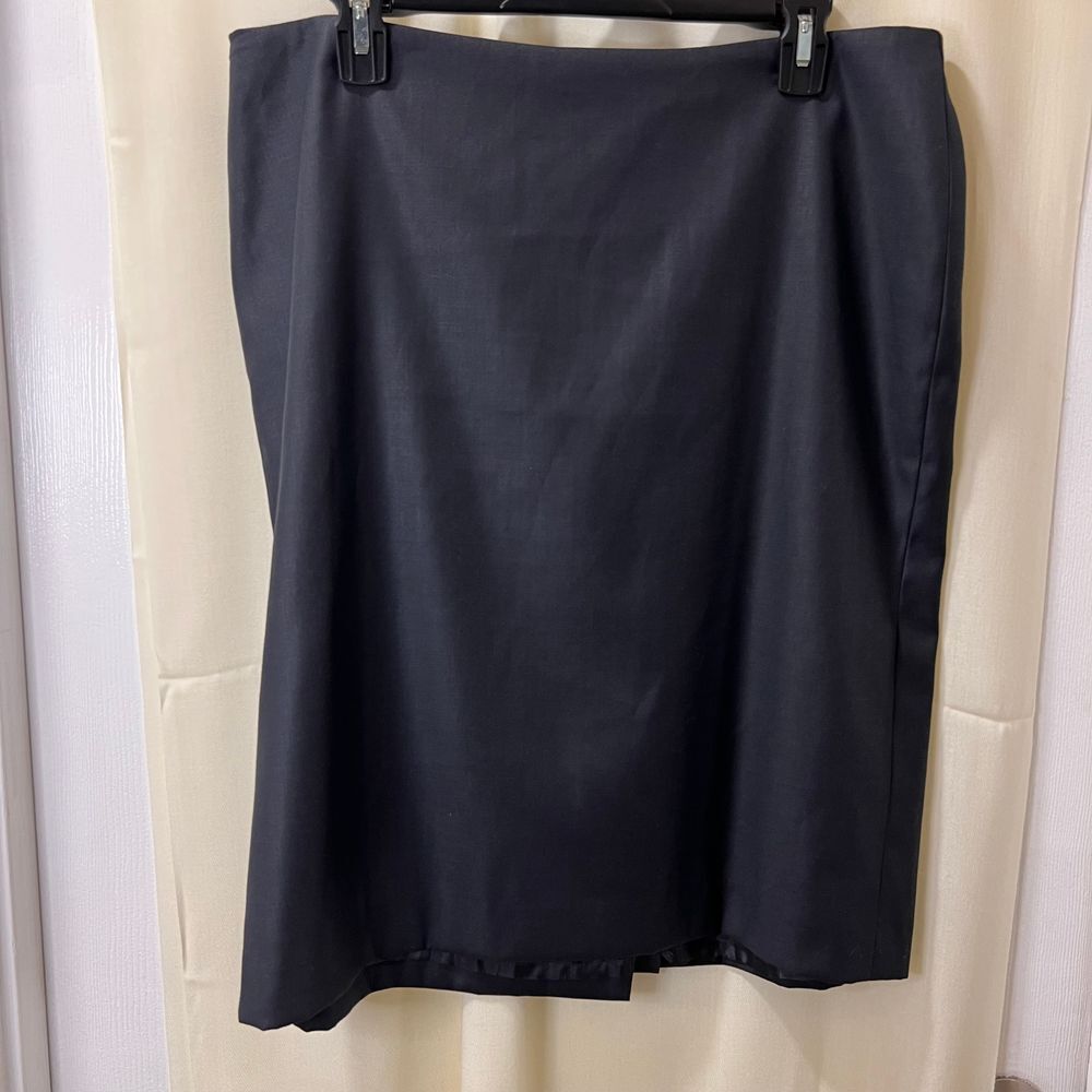 Anne Klein Black‎ Pencil Skirt Office Wear Business Knee Length Lined -SZ 12